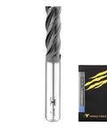 Micrograin Carbide Square End Mill Set Half Inch Shank 4 Flute 5 Pack AlTiBN Coated Milling Bits For Alloy Steels