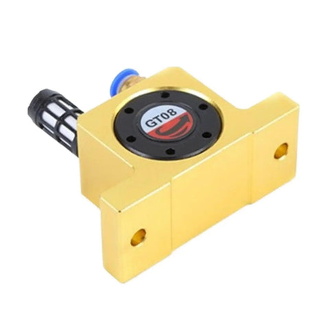Vibrator GT Turbine Flow Aid Air Oscillator For Industrial Use Heavy Duty Low Air Consumption Low Noise Dust Resistant Long Service Life Built For Continuous Operation Compatible With GT4 GT6 GT8 GT10 GT13 GT16 GT20 GT25 GT30 GT32 GT36 GT40 GT48 GT60, GT08 yellow unit