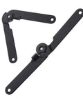 Two Pack 180 Degree Lid Support Hinges Black Rotatable Folding Heavy Duty Locking Hinges For Furniture Cabinet Doors Boxes Cupboards
