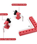 Heavy Duty Woodworking Precision Square L Shaped Jig For Fast Splicing And Panel Alignment with adjustable fixed blocks.
