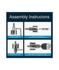 Get Ready For Heavy Duty Metal And Plastic Drilling With This Awesome 3 Piece Tct Carbide Hole Saw Set Featuring 20mm 25mm And 30mm Bits That Lock Stable, Drill Clean And Cut Tough Materials Like A Boss Without Any Slippage Or Hassle.. assembly instructions showing pilot bit installation and drill chuck setup