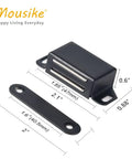 30lb Magnetic Cabinet Door Catch Set Black Heavy Duty Drawer Latch Magnets dimensions and design
