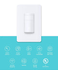 Hands Free Smart Motion Sensor Light Switch, Single Pole, Neutral Wire Required, 2.4GHz WiFi, Works With Alexa and Google Assistant, UL Certified