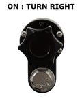 Close-up of Heavy Duty 300 Amp Magnetic Welding Ground Clamp with on off switch, showing knob in on position, text reads 'On: Turn Right'.