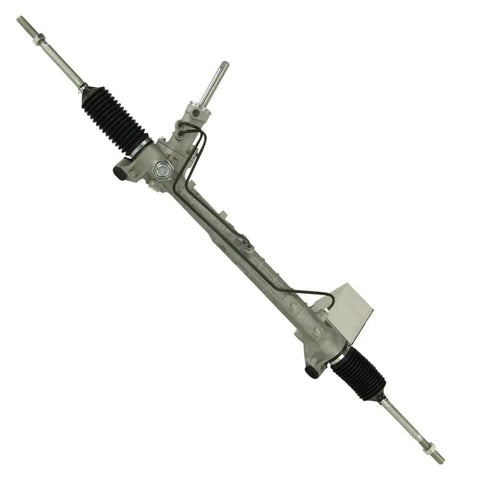 Heavy Duty Power Steering Rack And Pinion Unit With Inner Tie Rods ready to bolt on, showing steel construction and rubber boots.