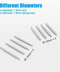 Pro Grade Watch Pin And Spring Bar Tool Set with 1.8mm Spring Bars and 1.5mm Pins for 20mm Lug Width Replacement