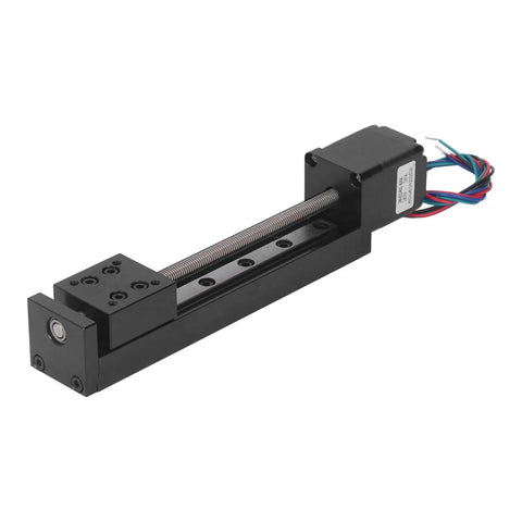 100mm Stroke Linear Slide Table With 28 Stepper Motor, single rail motion stage, alloy CNC component for X Y Z axes