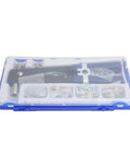 86 Piece Rivet Nut Tool Kit With Alloy Steel Build Includes 5 Mandrels And 80 Rivets shown in durable storage box