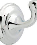 Polished Chrome Single Towel Hook For Bathroom Or Kitchen Built From Zinc With Durable Tarnish Resistant Finish Wall-Mounted