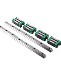 Two Pack HGR15 1000mm Linear Guide Rails With HGH15CA Carriage Blocks CNC Kit For DIY CNC Routers Lathes And Mills
