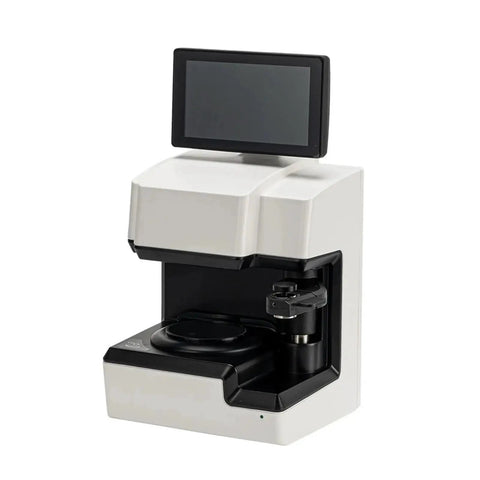 Built Tough 2d Patternless Auto Lens Edger Machine With Fully Automatic Tracing For Eyewear Labs, compact design with touchscreen.