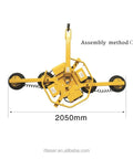 Heavy Duty Steel Vacuum Lifter With Suction Cup Crane For Easy Glass And Metal Moving Featuring Built In Overload Valve and a 2050mm size.
