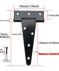 Heavy Duty 6 Inch T Strap Hinges For Barn Doors Gates Sheds And Wooden Fences, rustproof galvanized tee hinge dimensions for outdoor use