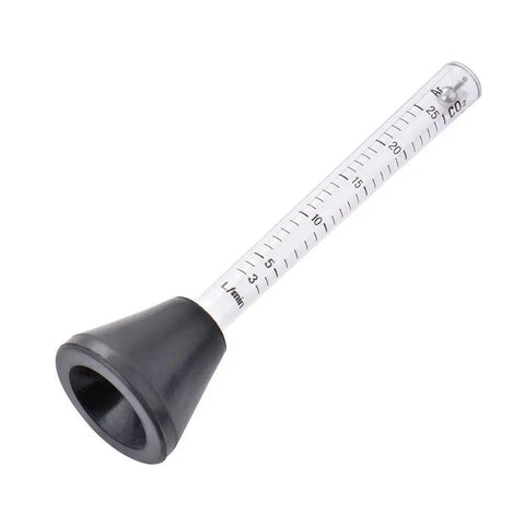 Peashooter Gas Flow Meter For MIG TIG Welders Pro Flow Tester 0 To 25 Liters Per Minute Clip On Flowmeter For Welding Torch Accurate Argon CO2 Gas Readout Quick Setup Durable Weld Shop Tool, clear plastic 14cm flow tube with black clip-on base