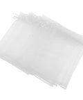 White Organza Gift Bags 100 Pack Drawstring Candy Bags For Party Favors And Wedding Decor Clear Sheer Mesh Gift Wrapping