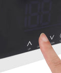 No Sweat Instant Tankless Water Heater Featuring Straight Up 3000W Heating Elements, digital display with temperature settings.