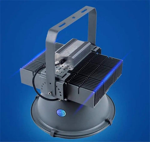 Heavy Duty Portable Floodlight With A Rock Solid Aluminum Build And Hella Bright LED Spotlight For Outdoor Job Sites And Backyard Chores Rechargeable Work Lamp That Always Gets The Job Done, top view of heavy duty LED floodlamp.
