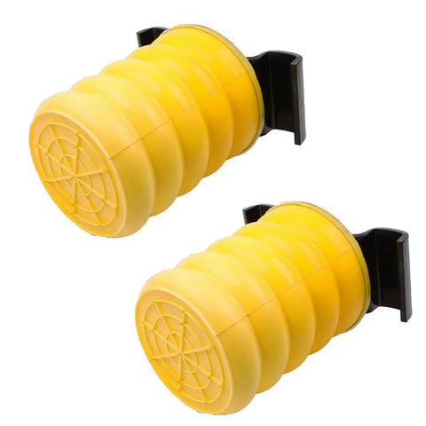 SSR-610-54 Rear Suspension Air Helper Spring Kit for truck load support featuring two yellow springs on white background