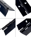 Heavy Duty Black Piano Hinges 14 Inch, Solid Stainless Steel 304 Continuous Door Hardware, showcasing details of hinge construction.
