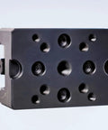 CNC Self Centering Vise For Precision Milling And Micro Machining, Ultra Accurate Copper And Aluminum Part Alignment, Jewelry Making And PCB Drilling, Durable Stainless Steel Build, Model H54-8-55 Clamp Tool, black steel vise front view