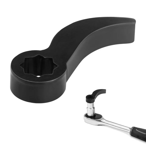 Pry Bar Wrench Adapter Head For One Half Inch Drive Ratchets And Breaker Bars, Crowbar Adapter With Adjustable Angle in black plastic.