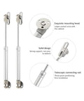 4 Pack Hydraulic Gas Spring Cabinet Door Supports For Kitchen Cabinets With 150N Lift And Smooth Open And Close, Includes Hardware