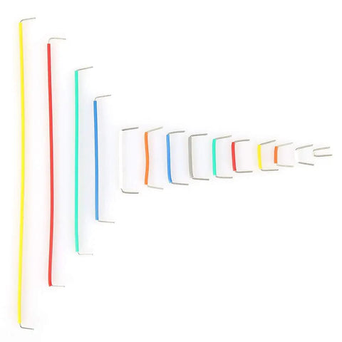 Starter DIY Electronics Jumper Wire Kit With 140 Pcs Assorted Male To Male Breadboard Wires In 14 Lengths Pre Stripped And Right Angled
