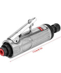 High Speed 1/4 Inch Pneumatic Die Grinder Air Powered Hand Tool with metal body, 17cm size for precision grinding and polishing.