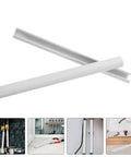 Four Piece Radiator Pipe Covers 15x300mm White Insulated Sleeve For Indoor And Outdoor Water Pipes Easy Install Durable Plastic Guard