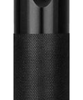 Built Tough 2 Cell D Flashlight In Black Machined From Water Resistant Aluminum With Adjustable Focus Beam And Strong Xenon Bulb, front view.