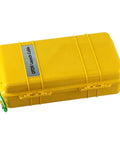 Compact rugged yellow OTDR Launch Cable Box 9 To 125 Single Mode With SC APC Connectors 1000 M Length Low Loss, positive seal lock