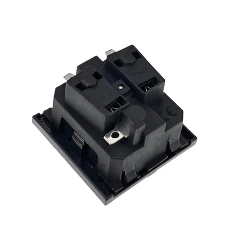 Job Site Ready Embedded Industrial Electrical Outlet With Rock Solid Waterproof Housing and Plug And Play Wiring Installation For Outdoor Construction Generators, compact black design.