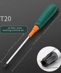 T20 magnetic Torx screwdriver from Cabin Air Filter Replacement Tool Kit With Magnetic Torx Bit Screwdriver And Steel Pry Bar