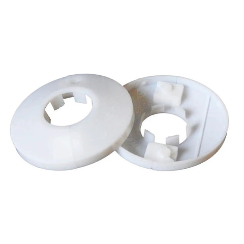 Ace Concealed Fire Sprinkler Cover Plates With Flush Mount Drywall Ceiling Decorative Head Enclosure Shell For A Slick New Smoke Detection Setup In A 5 Piece Bundle, white plastic trim plates.