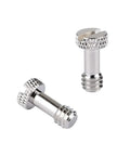 Honest Workhorse Standard Quarter Twenty Slotted Screws Brass Nickel Plated 17 Mm Long Heavy Duty Camera Mounting Hardware close-up view