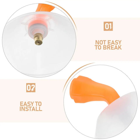 Transparent Windproof Spray Nozzles With Drift Guard For Agricultural Electric Sprayers Garden Hose And Backpack Sprayer Accessories Pro Grade Spray Performance For Real Coverage And Wind Resistance, close-up of nozzle showing durability and installation ease