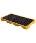 Heavy Duty Drum Spill Pallet With Drain For Garage And Shop Stackable Containment Tray in Yellow with Modular Design