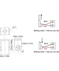 Schematic diagram and dimensions of Smooth Operator Telescopic Linear Electric Actuator 24V Low Noise Run Quiet With End Limit Switches.