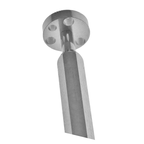 Aluminum camshaft installation handle, 12 inches, round flange with four holes and square shaft