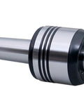 MT3 Precision Medium Duty Live Center for manual lathes with precision bearings and anti-dust seal, shown in stainless steel, side view.