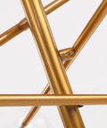Close-up of the golden frame of a Stunning Six Head Kitchen Pendant Lights Matte Glass Table Chandelier For Dining Room Lighting