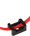 100 Pack Cable Tie Mounts With M5 Screw Holes, Flat Surface Wire Tie Bases, 23x16x9 Mm Cord Tie Holder, durable nylon, red cable