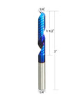 Beast Upcut Solid Carbide CNC End Mill Quarter Inch Diameter Extra Long Three Inch Overall Length Pro Grade for Carving