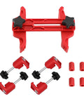 Front view of Tuxihapp 9-piece car camshaft timing tool kit with dual red clamps and metal rods