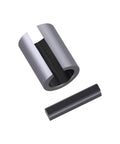Heavy Duty Shaft Adapter From 1 Inch Straight Shaft To 1-7/16 Inch, Fits Gas Engine Pulleys, Includes 1/4 To 3/8 Inch Key, 2 Inch Long, Black, Sleeve Attachment For Easy Pulley Conversion. 2-inch black shaft adapter with 1/4 to 3/8 inch key