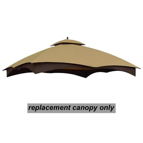 Gazebo Replacement Canopy Top For Lowe's Allen Roth GF 12S004B 1 Beige Easy Install Replacement Durable Polyester Or RipLock Fabric