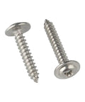 Snag This 304 Stainless Steel Self Tapping Screws Assorted Sizes With Integrated Washer Round Head Finish For Wood And Metal No Sweat Setup Built Tough For Daily Grind Heavy Duty 50 Piece Pack close-up of round head stainless steel screws