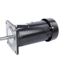 Beefy 220V Permanent Magnet DC Motor 1700 RPM 150W High Torque, Low Noise, Easy Install, front view of black cylindrical motor.