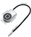Biometric Cable Lock With Fingerprint And Bluetooth App Control For Fridges Cabinets And Lockers 14.9 Inch Stainless Steel Kidproof