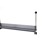 Portable 18-Inch Sheet Metal Brake For 18-Gauge Mild Steel, Adjustable bend, pre-drilled holes, lightweight gray aluminum frame